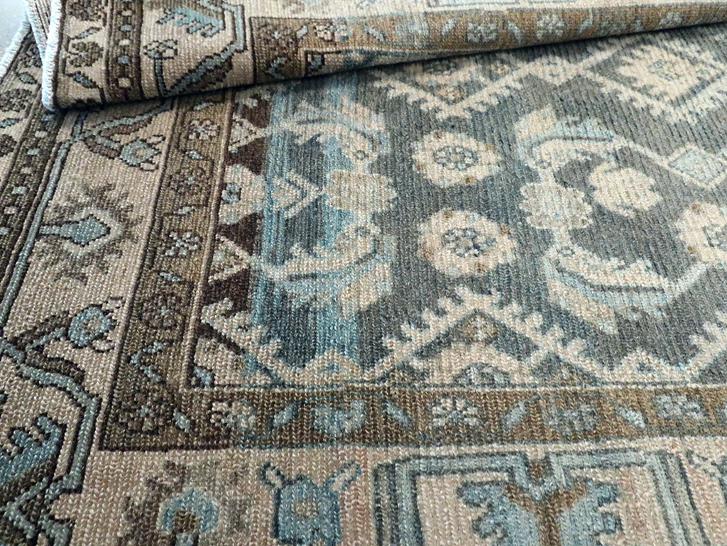 Vintage Persian Malayer Wide Gallery Runner, No.29972 - Galerie Shabab
