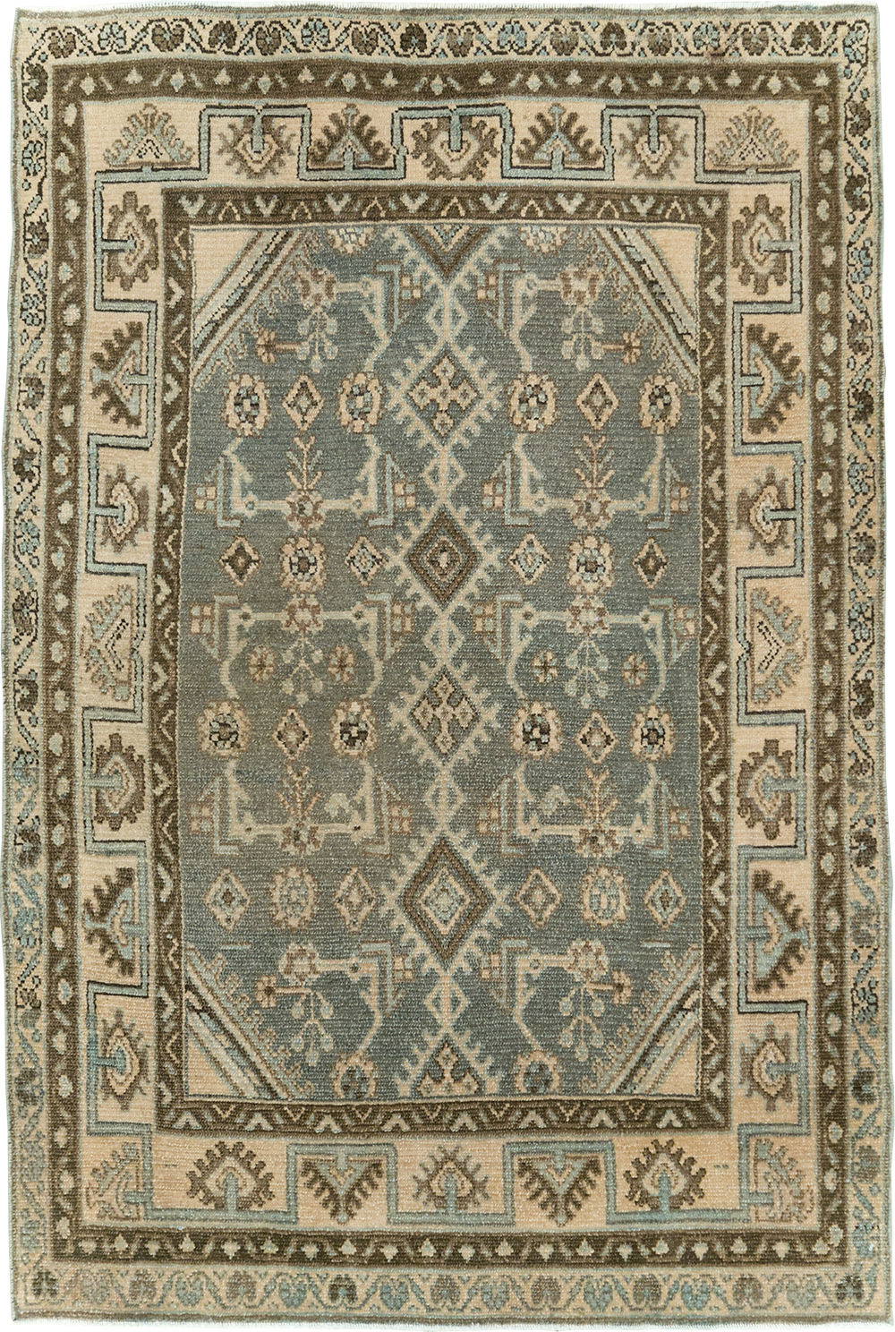 Vintage Persian Malayer Throw Rug, No.29988 - Galerie Shabab