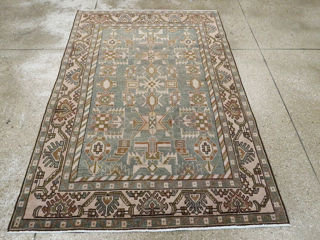 Vintage Persian Malayer Accent Rug, No.29991 - Galerie Shabab