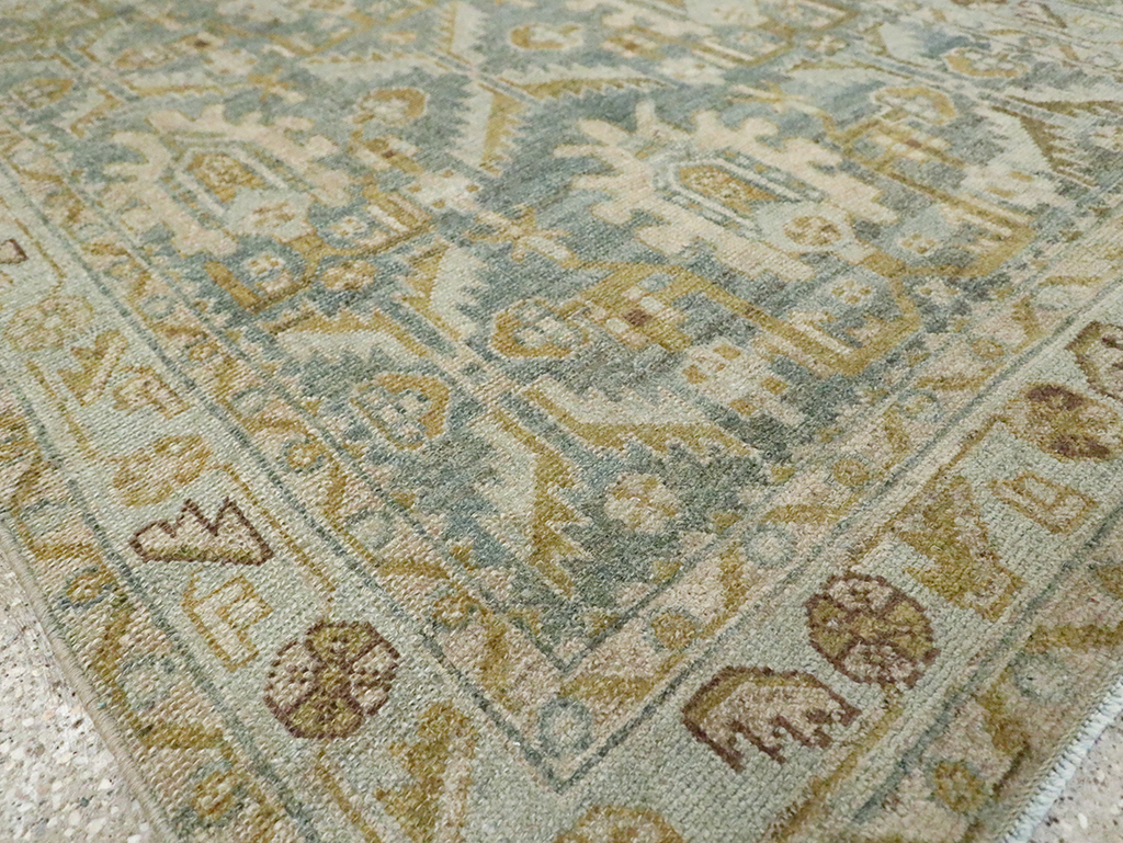 Vintage Persian Malayer Throw Rug, No.29993 - Galerie Shabab