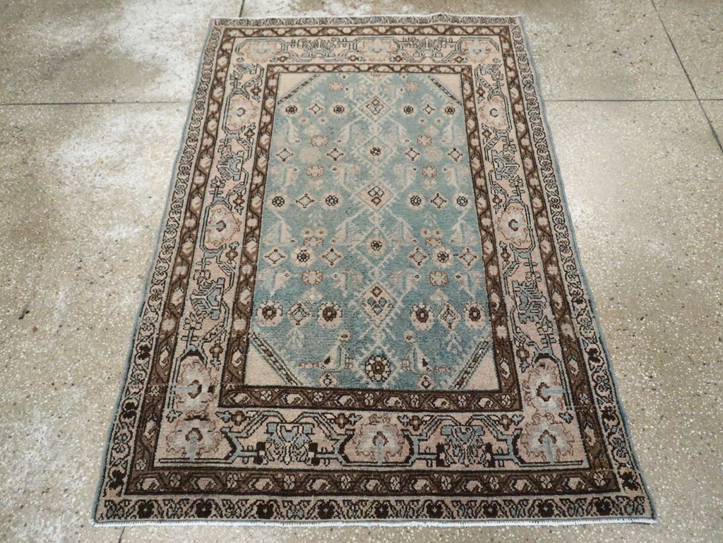 Vintage Persian Malayer Throw Rug, No.29998 - Galerie Shabab