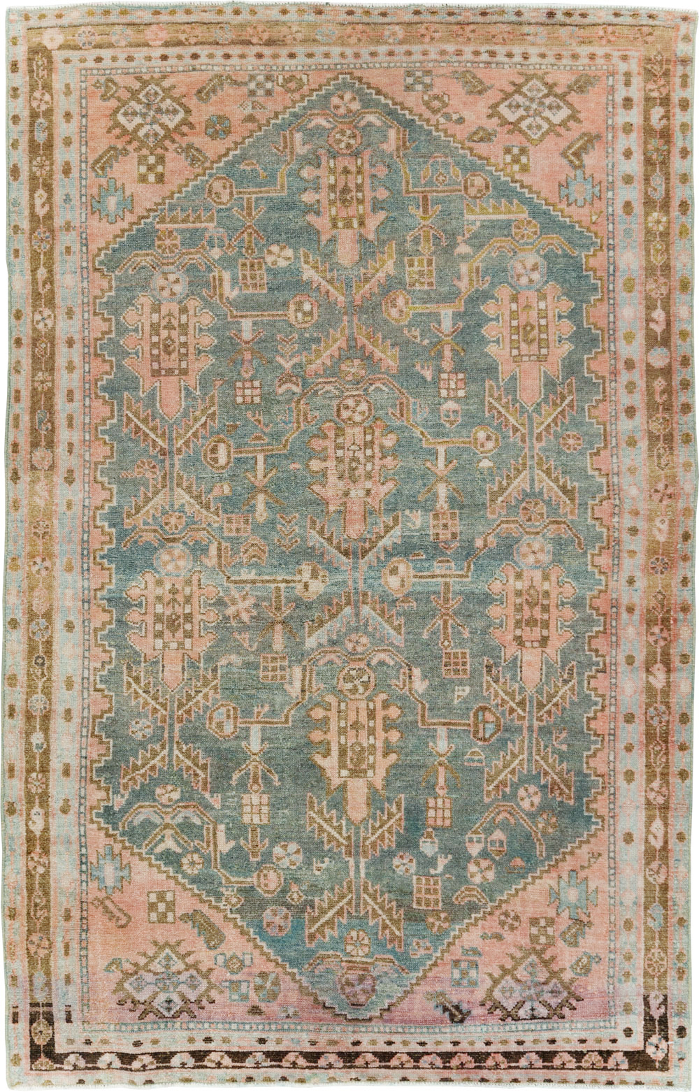 Vintage Persian Malayer Accent Rug, No.30000 - Galerie Shabab