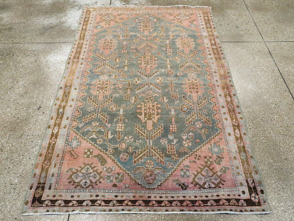 Vintage Persian Malayer Accent Rug, No.30000 - Galerie Shabab