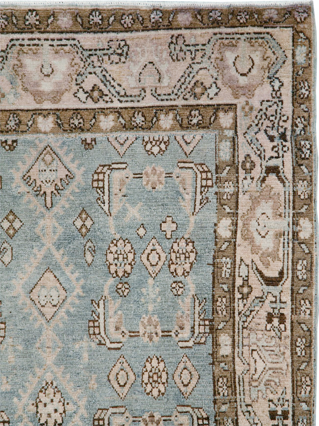 Vintage Persian Malayer Throw Rug, No.30004 - Galerie Shabab