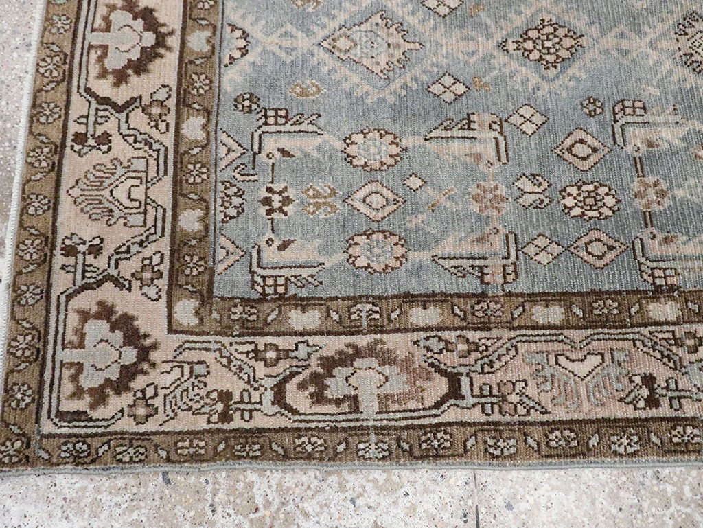 Vintage Persian Malayer Throw Rug, No.30004 - Galerie Shabab