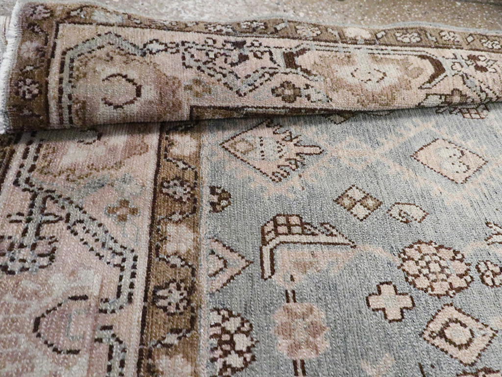 Vintage Persian Malayer Throw Rug, No.30004 - Galerie Shabab