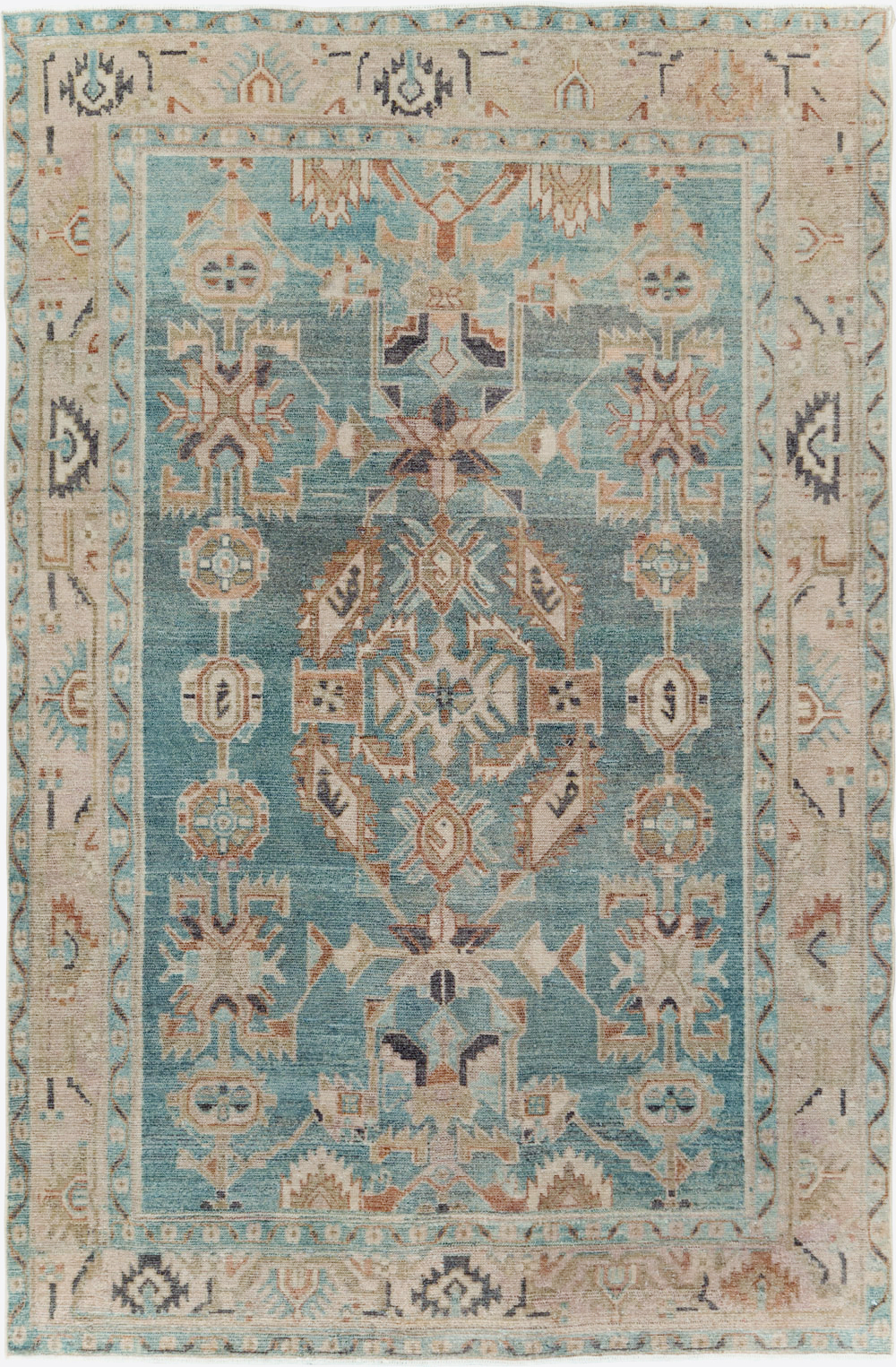 Vintage Persian Malayer Accent Rug, No.30005 - Galerie Shabab