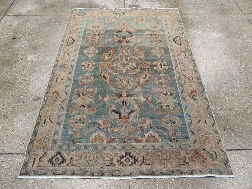 Vintage Persian Malayer Accent Rug, No.30005 - Galerie Shabab