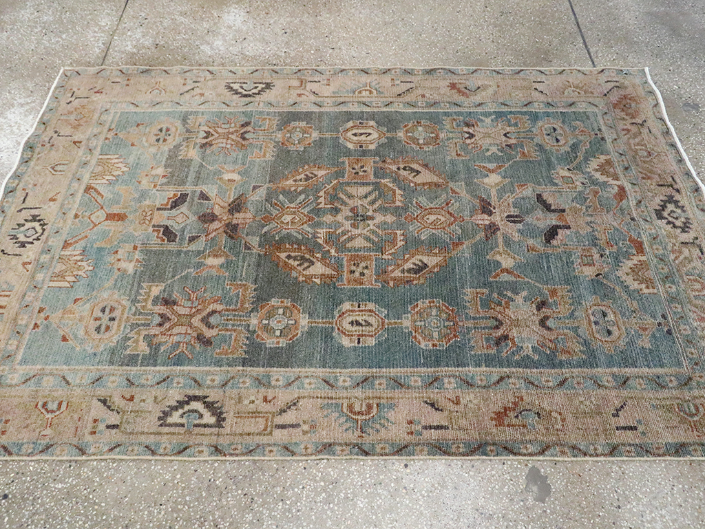 Vintage Persian Malayer Accent Rug, No.30005 - Galerie Shabab