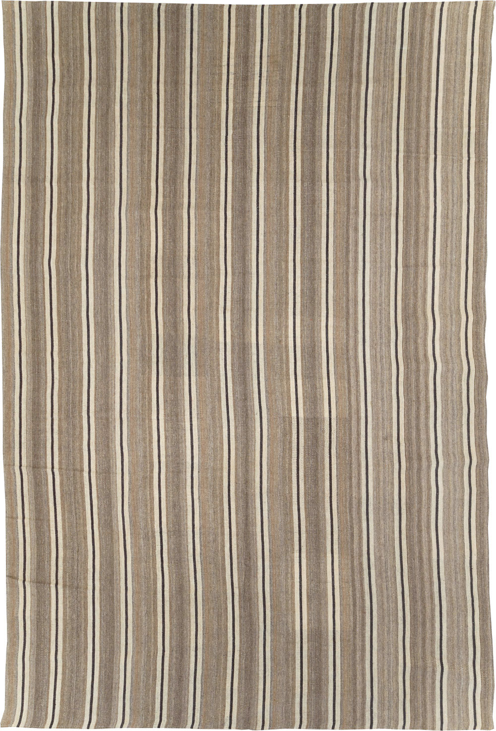 Rustic Modern Turkish Flatweave Kilim Large Room Size Carpet, No.30020 - Galerie Shabab