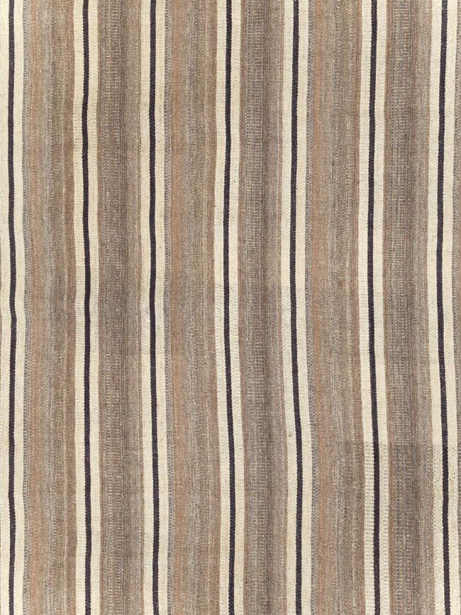 Rustic Modern Turkish Flatweave Kilim Large Room Size Carpet, No.30020 - Galerie Shabab