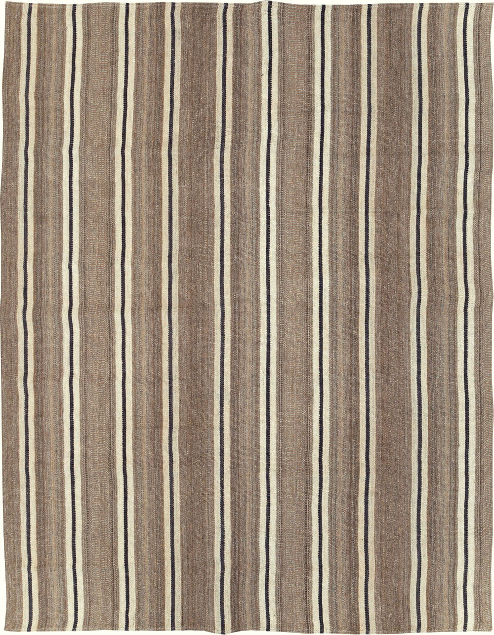 Modern Turkish Flatweave Kilim Small Room Size Carpet, No.30026 - Galerie Shabab