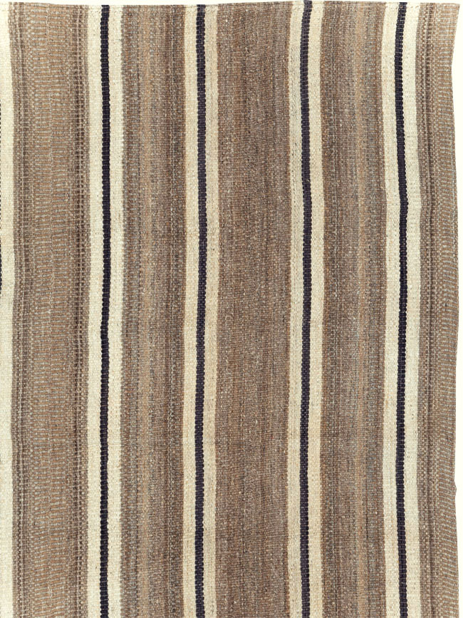 Modern Turkish Flatweave Kilim Small Room Size Carpet, No.30026 - Galerie Shabab