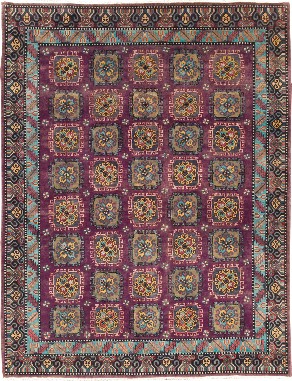 Vintage East Turkestan Khotan Accent Rug, No.30027 - Galerie Shabab