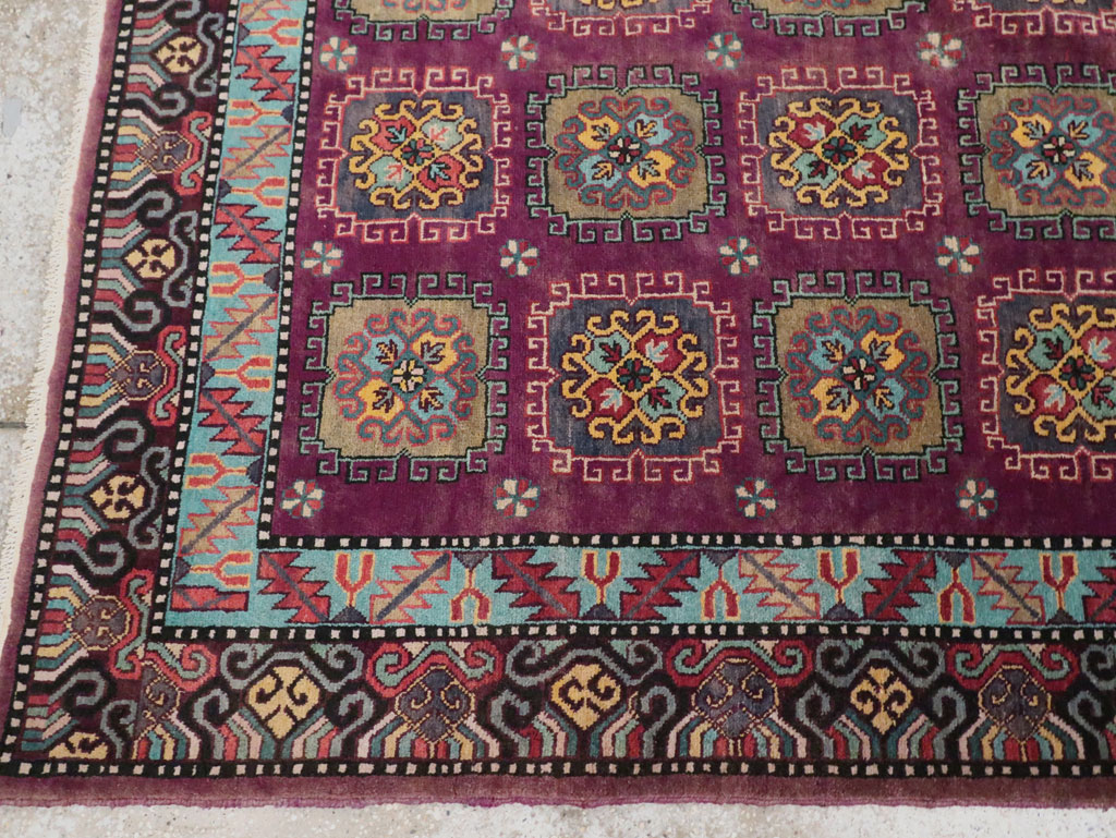 Vintage East Turkestan Khotan Accent Rug, No.30027 - Galerie Shabab