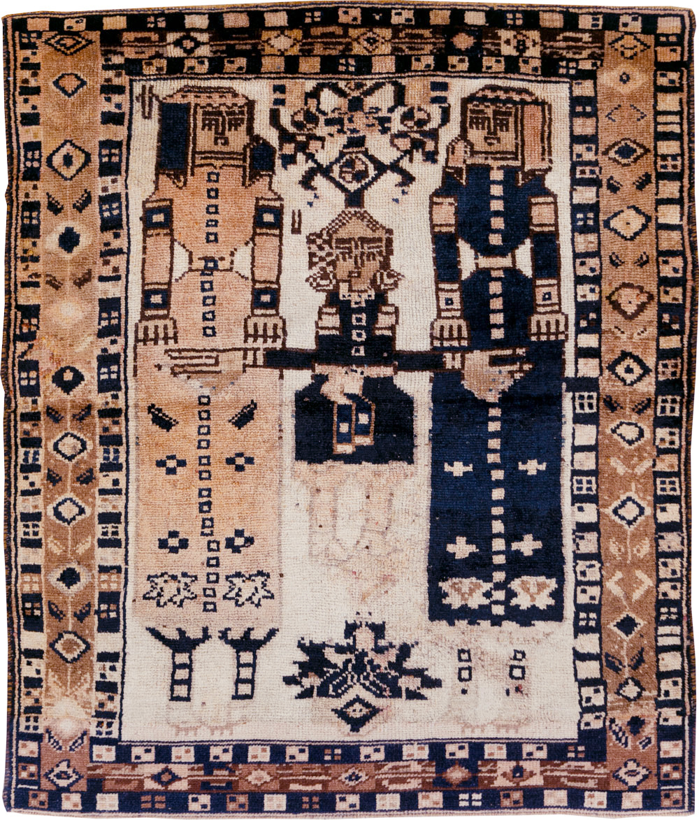 Vintage Persian Bakhtiari Rug, No.30032 - Galerie Shabab