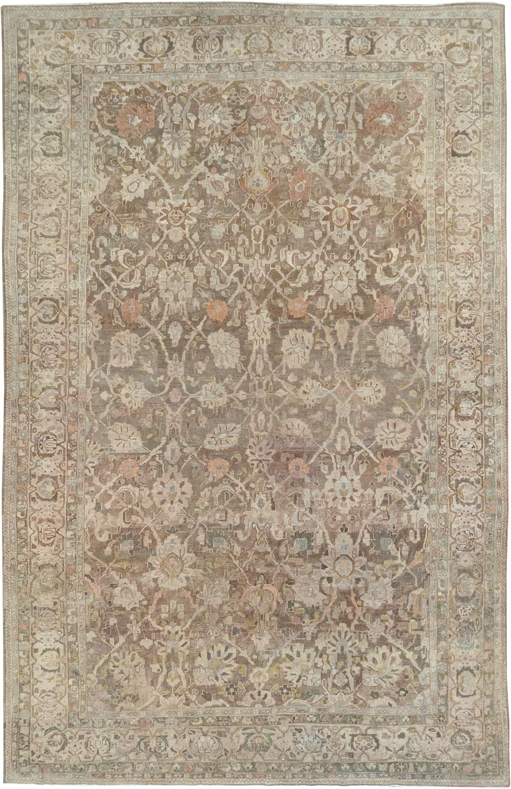 Antique Persian Mahal Large Carpet, No.30037 - Galerie Shabab