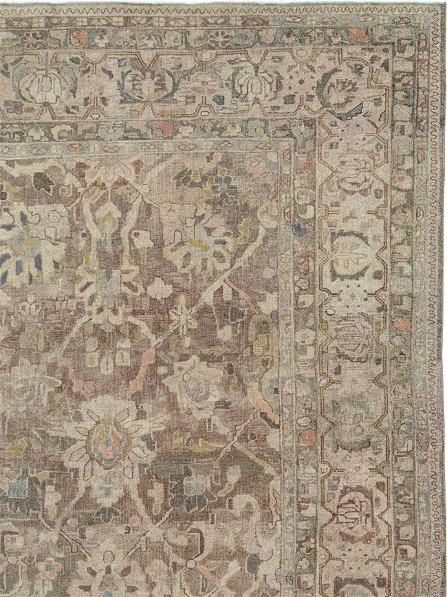 Antique Persian Mahal Large Carpet, No.30037 - Galerie Shabab