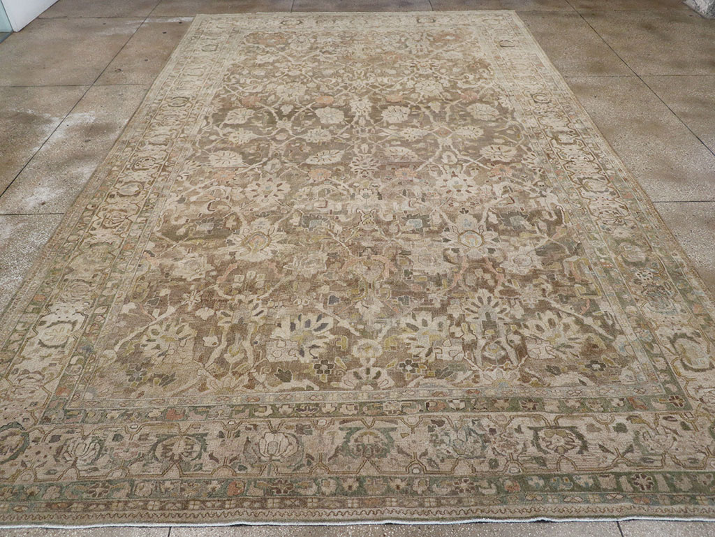 Antique Persian Mahal Large Carpet, No.30037 - Galerie Shabab