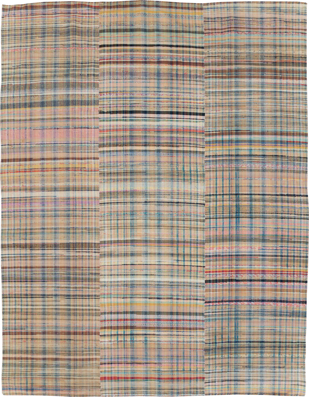 Vintage American Rag Rug, No.30039 - Galerie Shabab