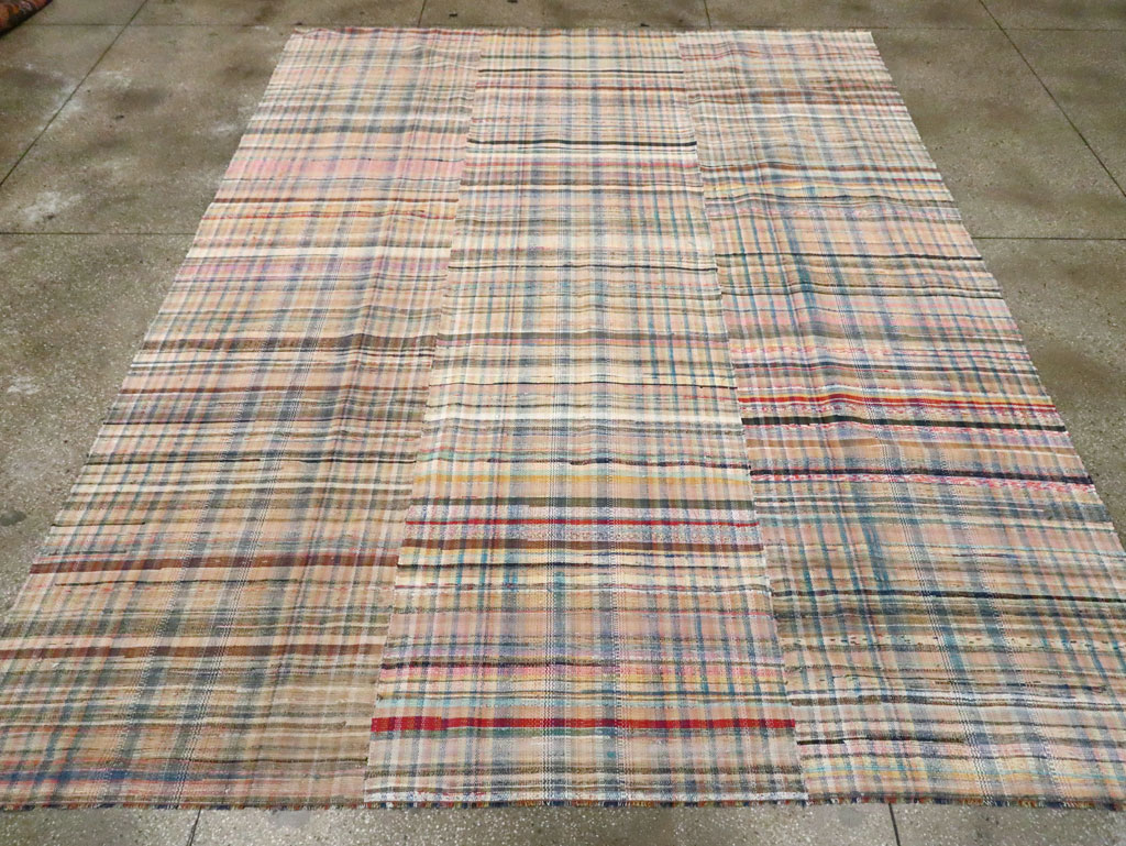 Vintage American Rag Rug, No.30039 - Galerie Shabab