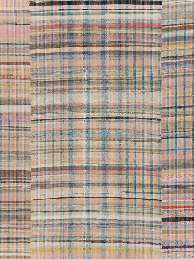 Vintage American Rag Rug, No.30039 - Galerie Shabab