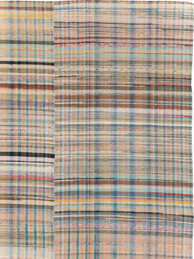 Vintage American Rag Rug, No.30039 - Galerie Shabab