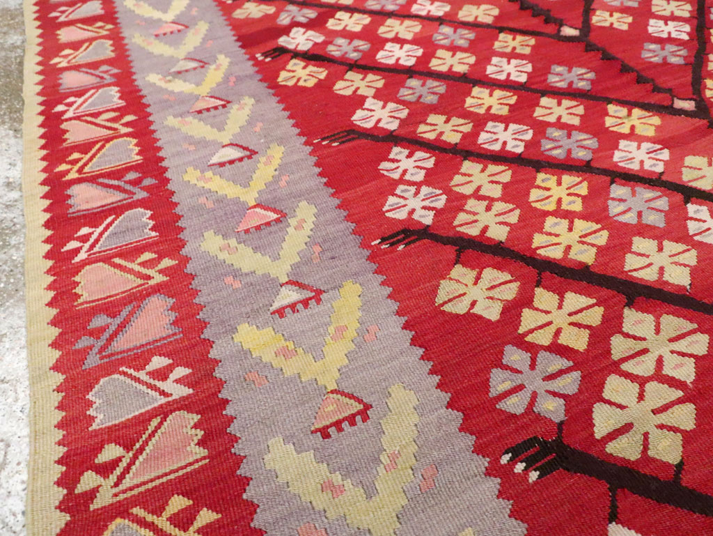 Vintage Turkish Flatweave Kilim Accent Rug, No.30042 - Galerie Shabab