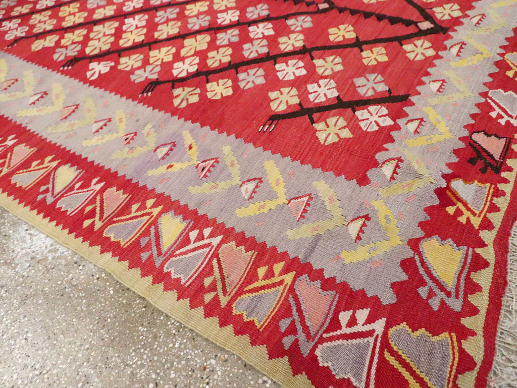Vintage Turkish Flatweave Kilim Accent Rug, No.30042 - Galerie Shabab