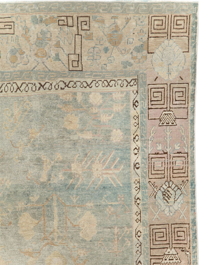 Antique East Turkestan Khotan Accent Rug, No.30043 - Galerie Shabab