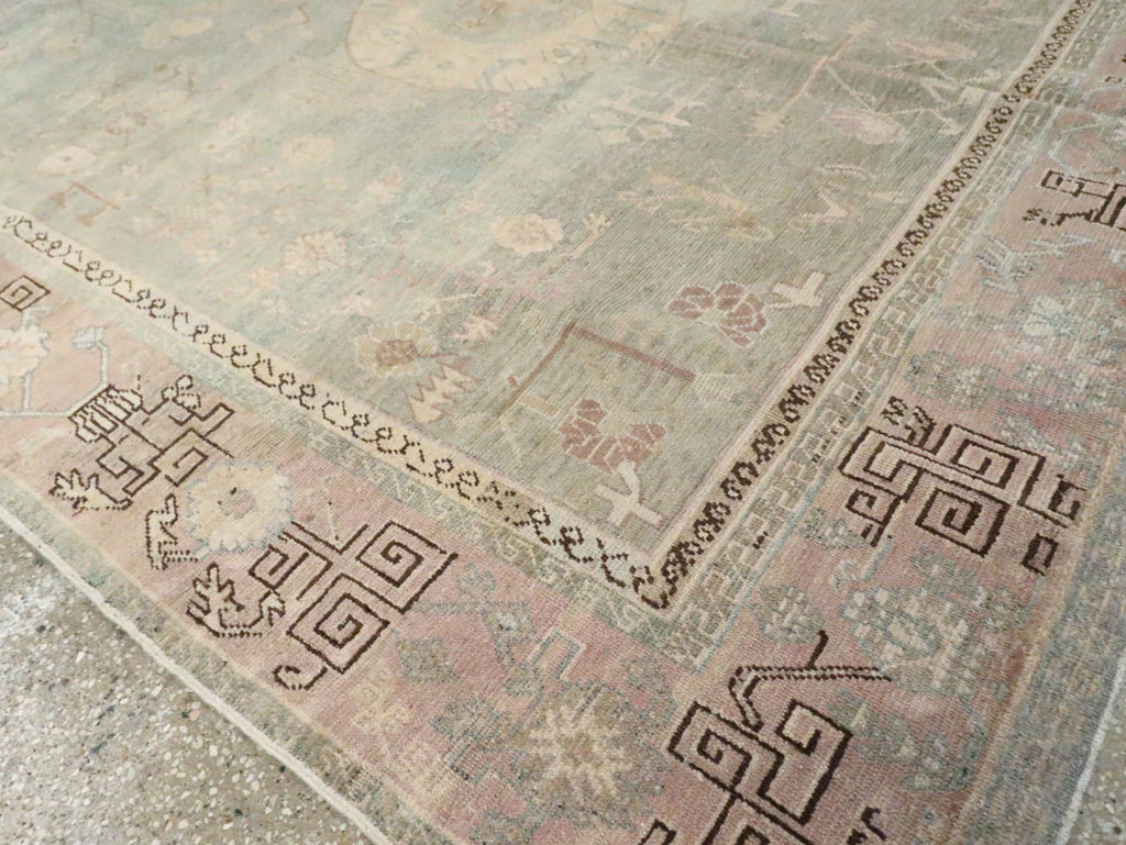 Antique East Turkestan Khotan Accent Rug, No.30043 - Galerie Shabab