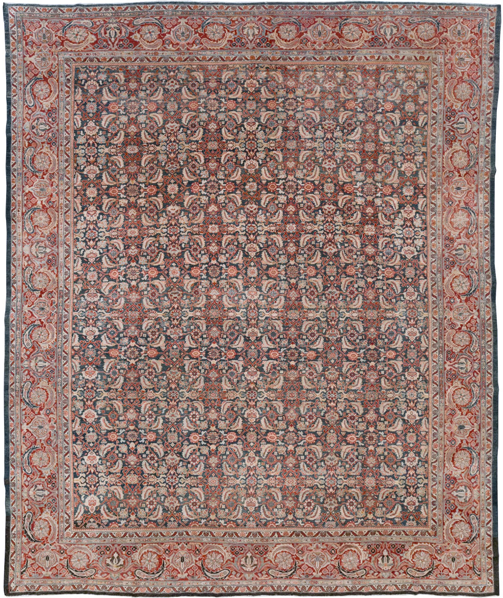 Antique Persian Mahal Room Size Carpet, No.30045 - Galerie Shabab