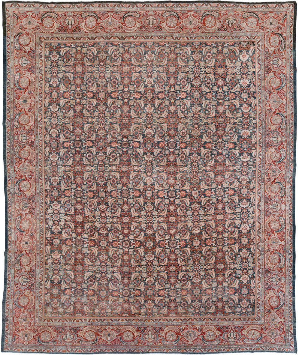 Antique Persian Mahal Room Size Carpet, No.30045 - Galerie Shabab