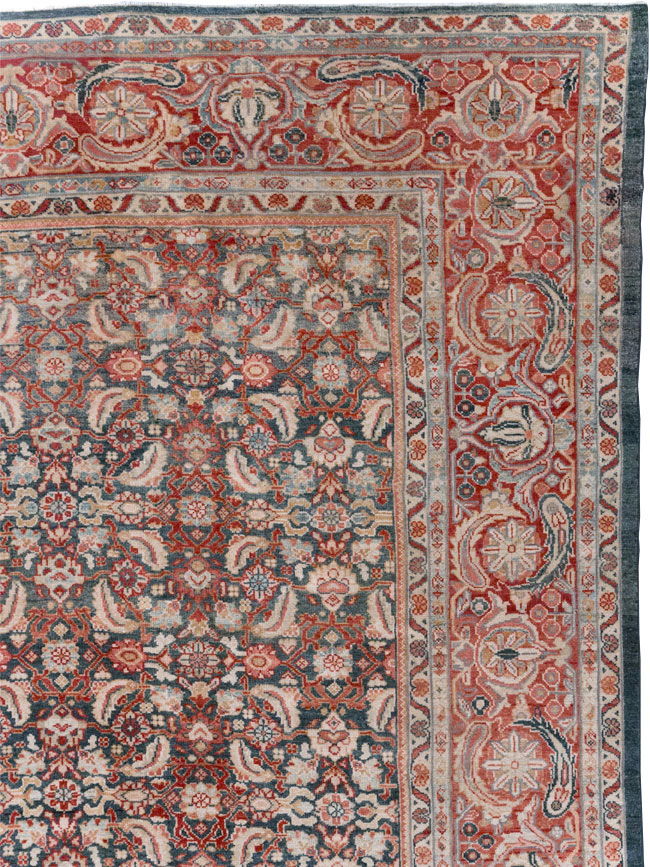 Antique Persian Mahal Room Size Carpet, No.30045 - Galerie Shabab