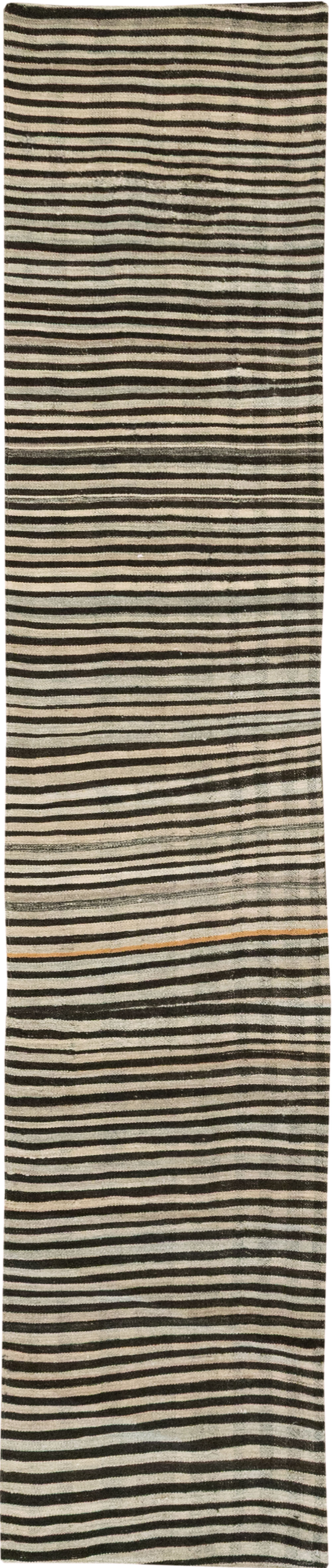 Vintage Persian Flatweave Kilim Runner, No.30046 - Galerie Shabab