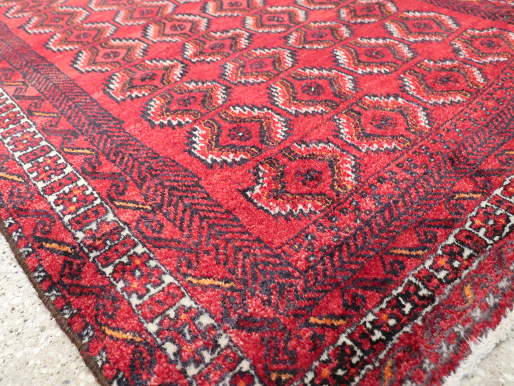 Vintage Central Asian Turkoman Tribal Throw Rug, No.30054 - Galerie Shabab