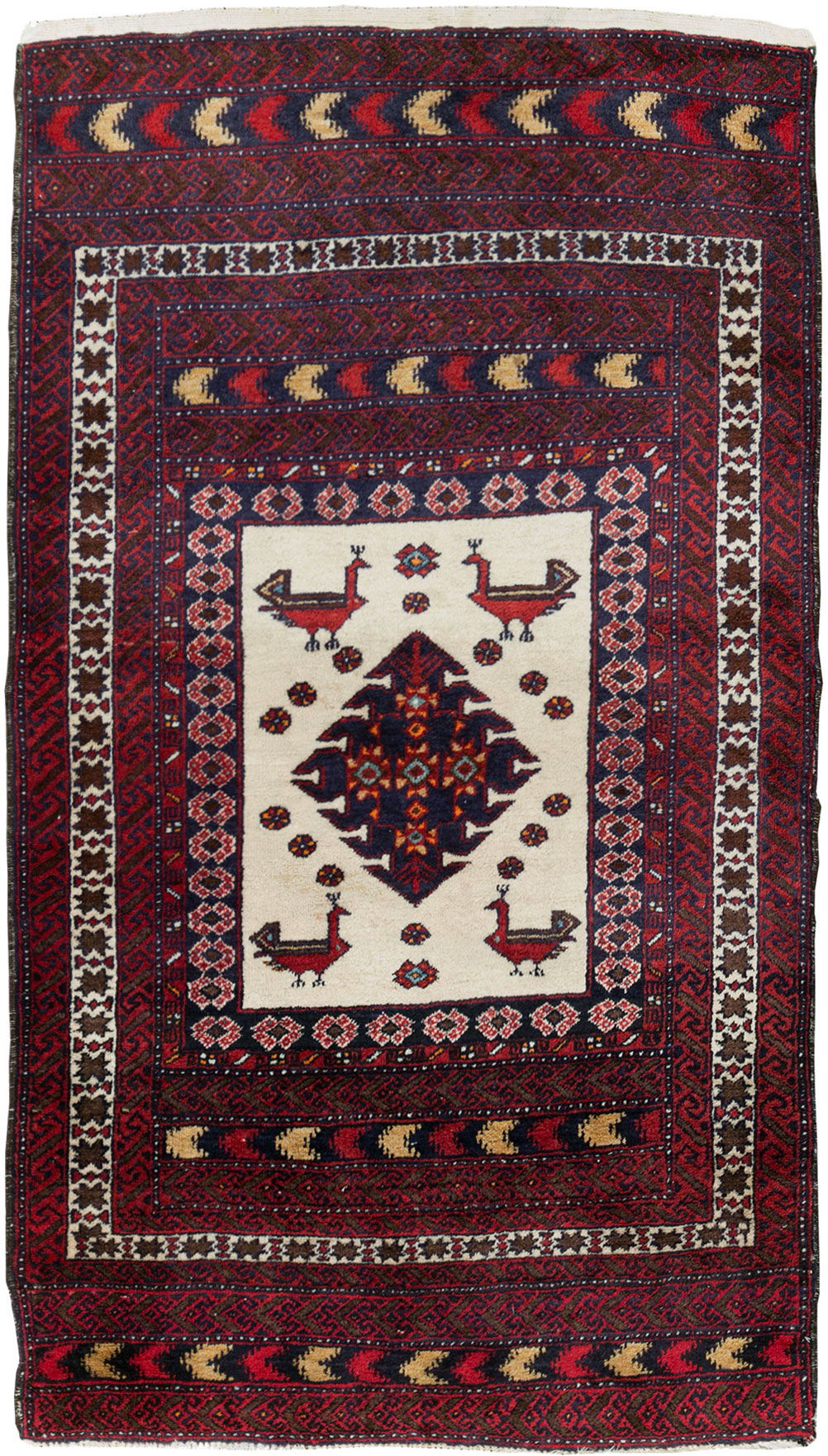 Vintage Persian Pictorial Baluch Rug, No.30055 - Galerie Shabab