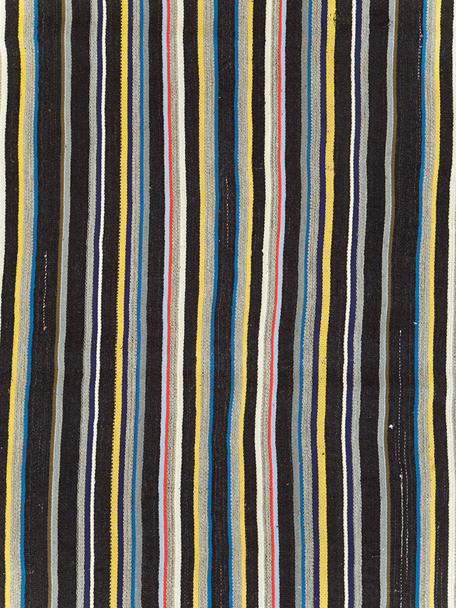 Striped Mid-20th Century Turkish Flatweave Kilim, No.30060 - Galerie Shabab