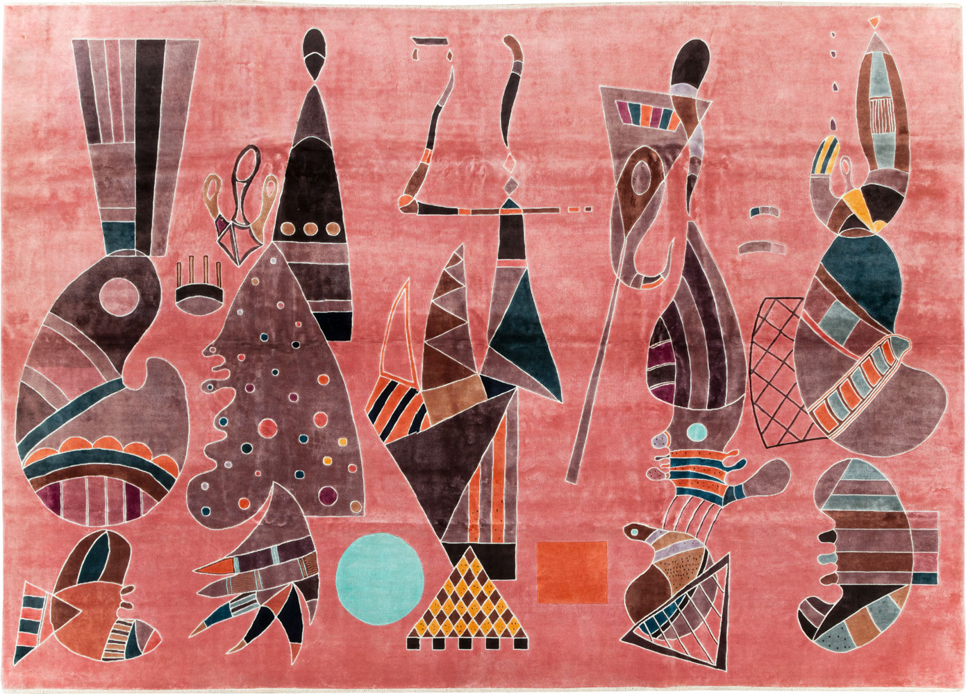 Late 20th Century Handmade Turkish Art Deco Carpet, No.30067 - Galerie Shabab