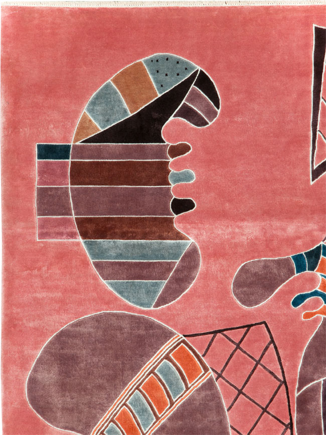 Late 20th Century Handmade Turkish Art Deco Carpet, No.30067 - Galerie Shabab