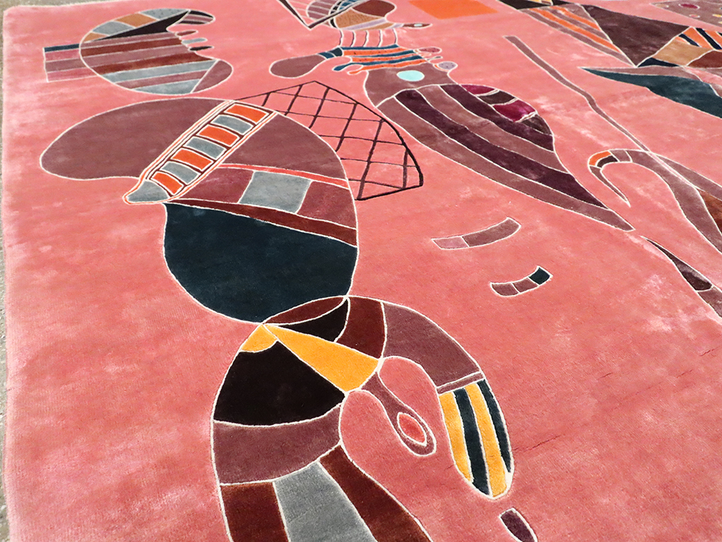 Late 20th Century Handmade Turkish Art Deco Carpet, No.30067 - Galerie Shabab