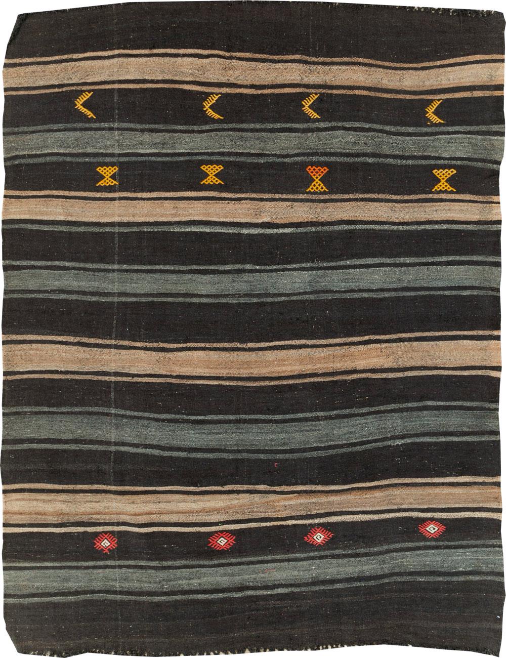 Mid-20th Century Handmade Turkish Flatweave, No.30069 - Galerie Shabab