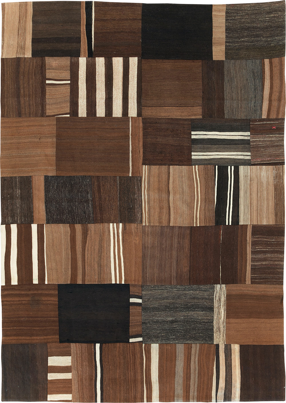 Contemporary Patchwork Turkish Flatweave Kilim Accent Rug, No.30077 - Galerie Shabab