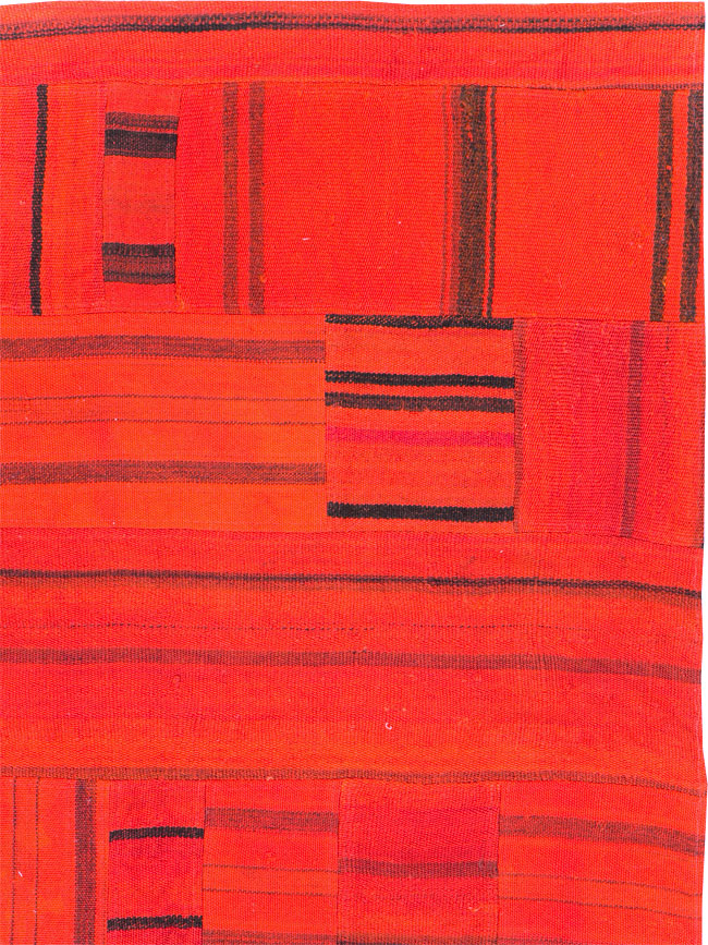 21st Century Red Patchwork Style Turkish Flatweave Kilim, No.30083 - Galerie Shabab