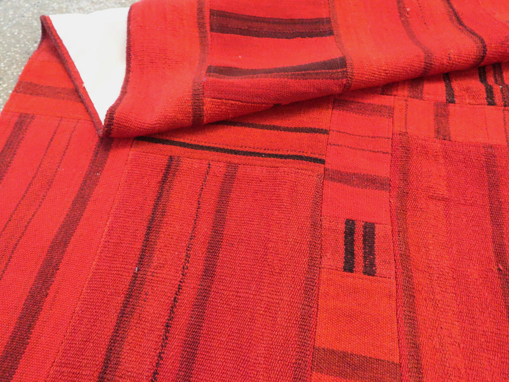 21st Century Red Patchwork Style Turkish Flatweave Kilim, No.30083 - Galerie Shabab