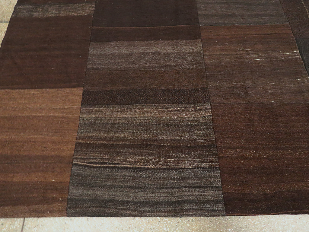 Contemporary Turkish Flatweave Kilim Patchwork Room Size Carpet, No.30089 - Galerie Shabab