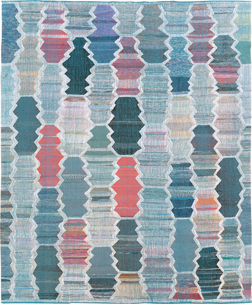 Contemporary Turkish Flatweave Kilim Large Room Size Carpet, No.30097 - Galerie Shabab