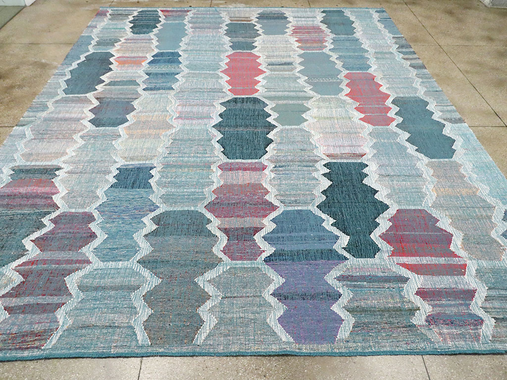 Contemporary Turkish Flatweave Kilim Large Room Size Carpet, No.30097 - Galerie Shabab