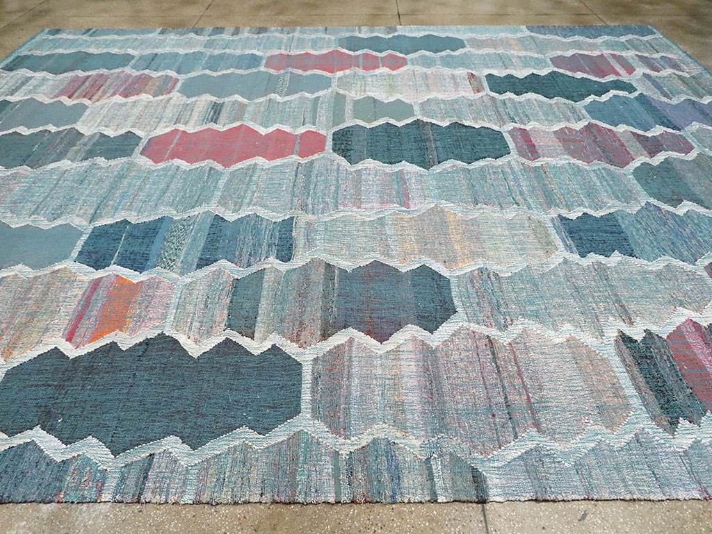 Contemporary Turkish Flatweave Kilim Large Room Size Carpet, No.30097 - Galerie Shabab