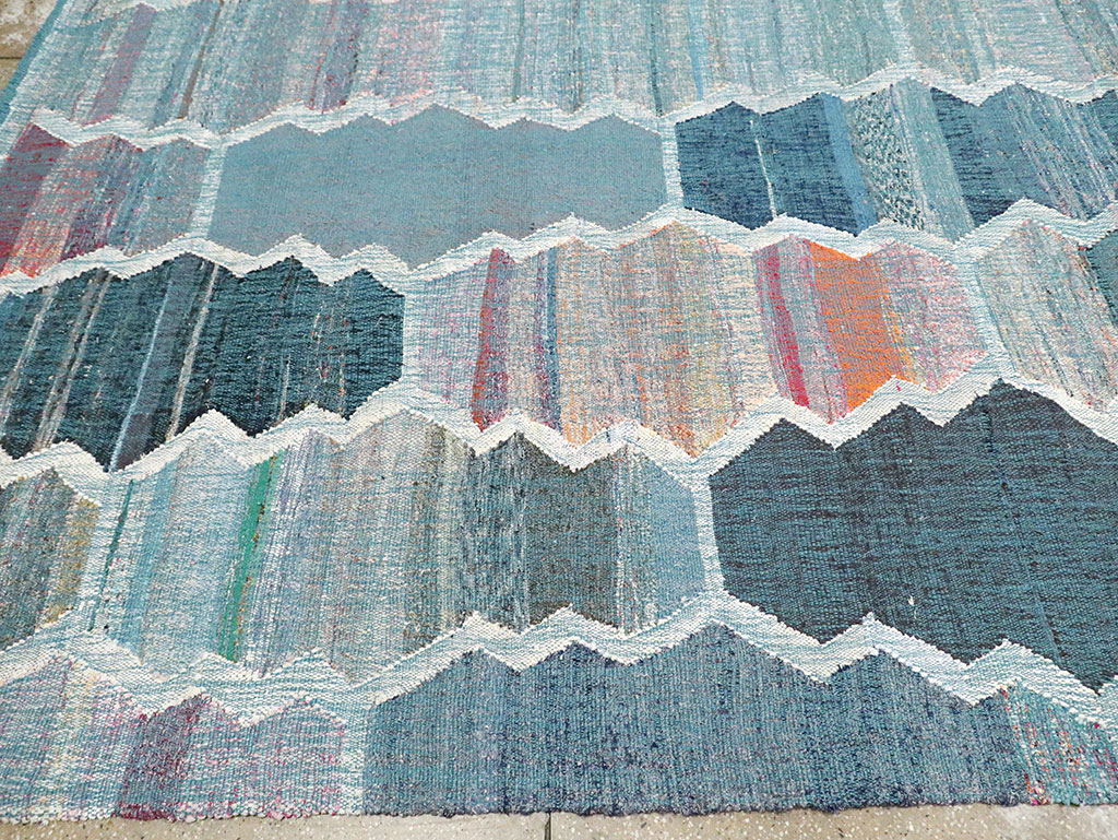 Contemporary Turkish Flatweave Kilim Large Room Size Carpet, No.30097 - Galerie Shabab